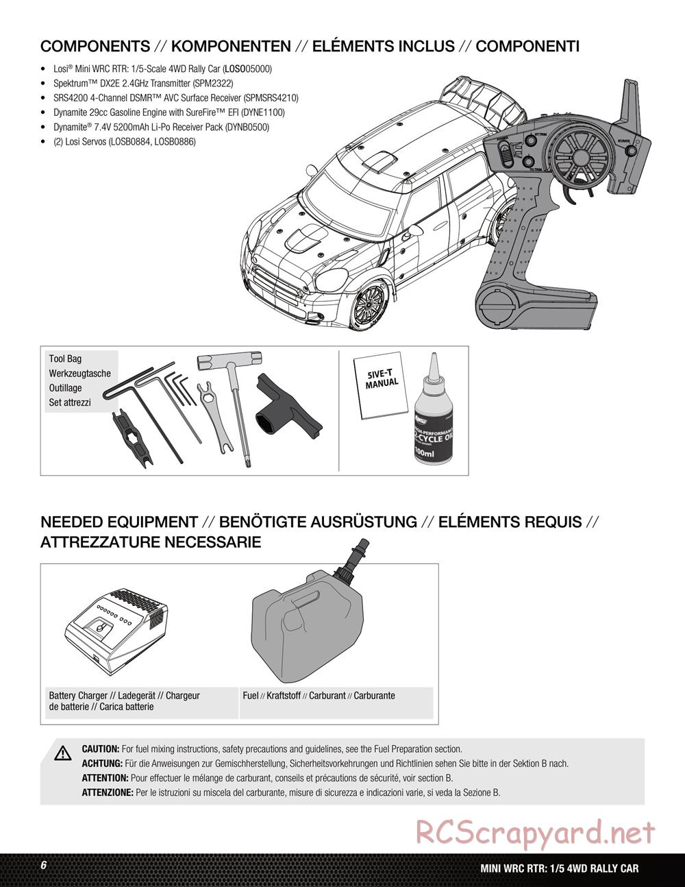 Team Losi - 5ive Mini WRC - Manual - Page 6