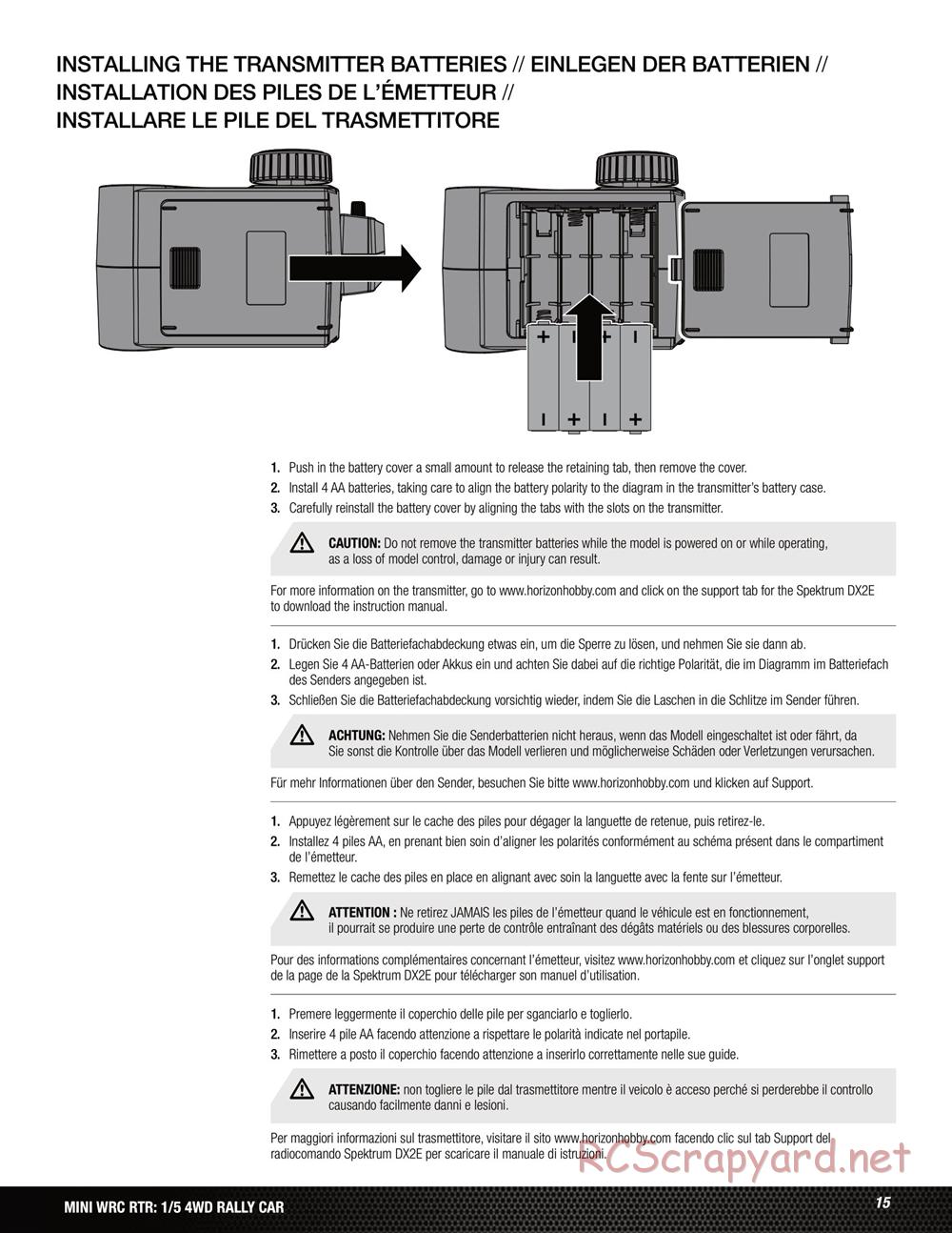 Team Losi - 5ive Mini WRC - Manual - Page 15