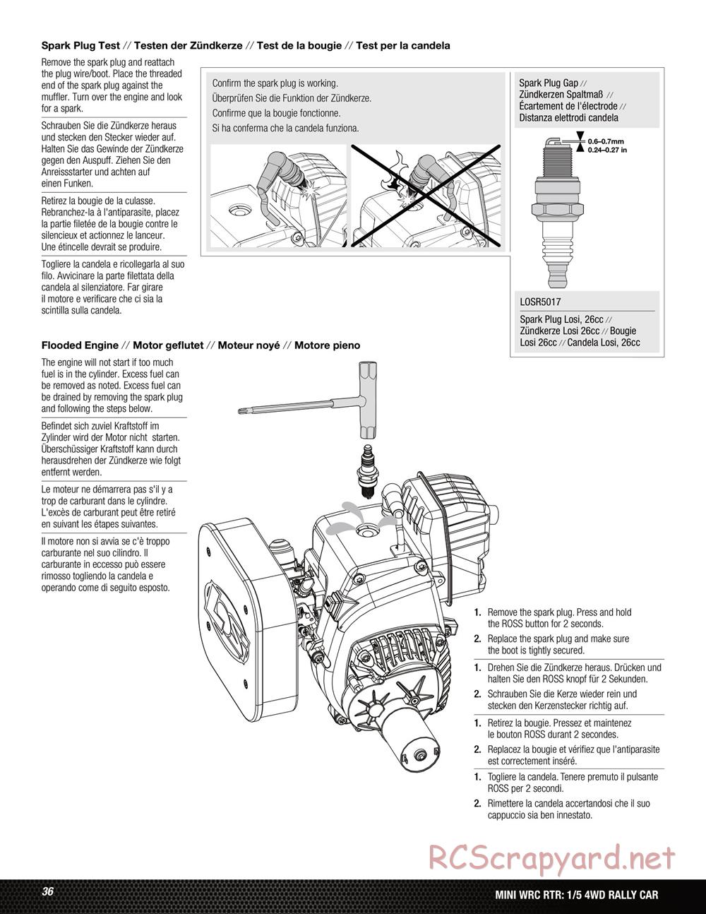 Team Losi - 5ive Mini WRC - Manual - Page 36