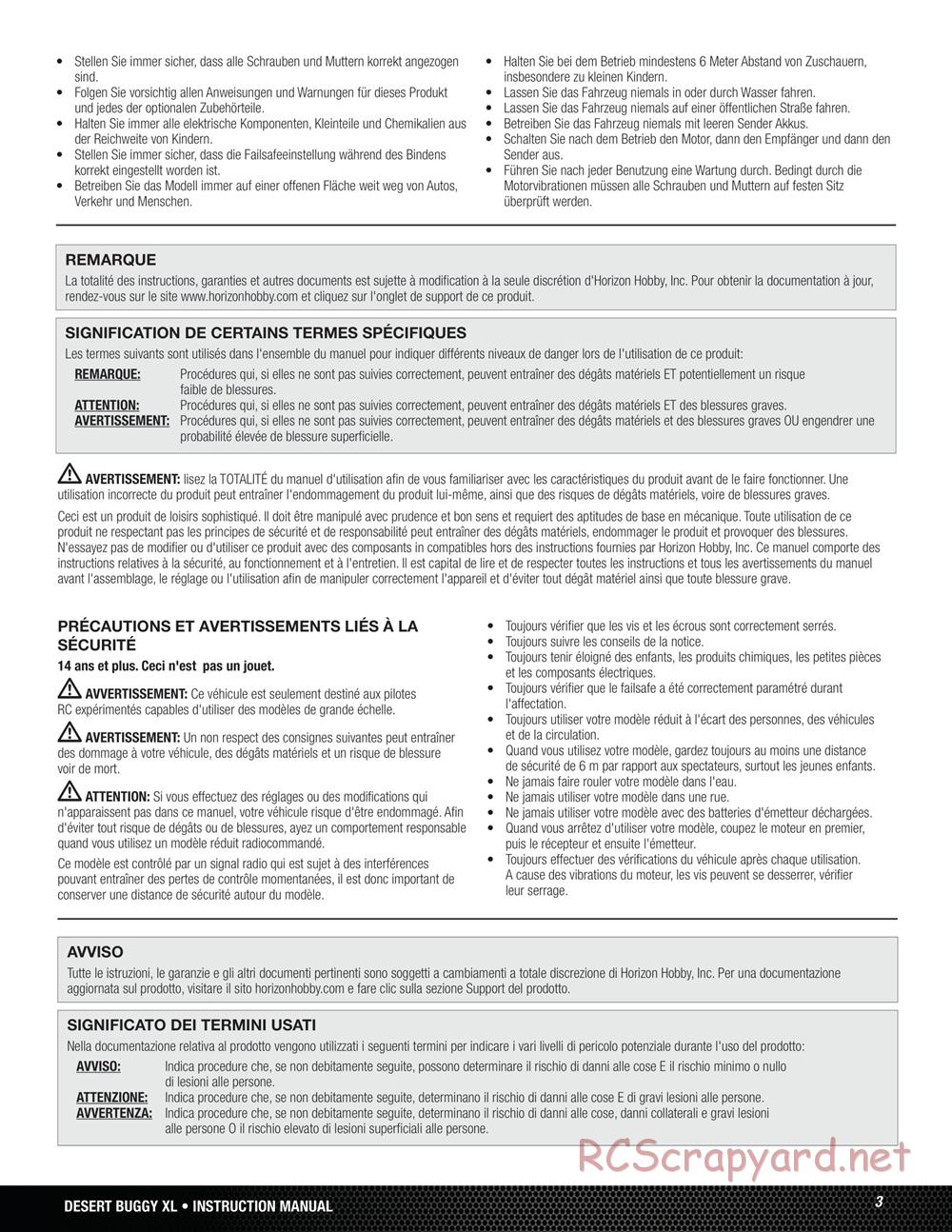 Team Losi - Desert Buggy XL - Manual - Page 3