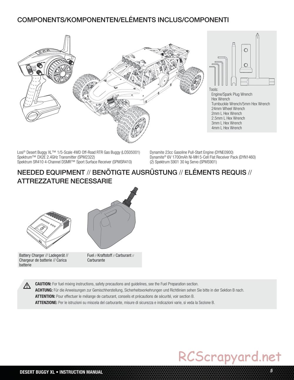 Team Losi - Desert Buggy XL - Manual - Page 5