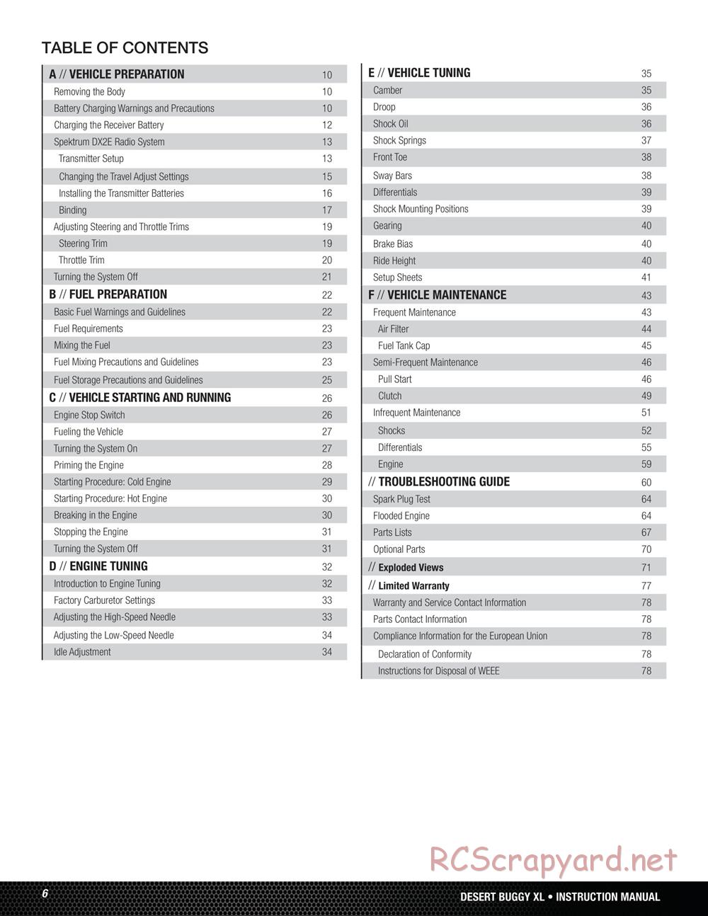 Team Losi - Desert Buggy XL - Manual - Page 6