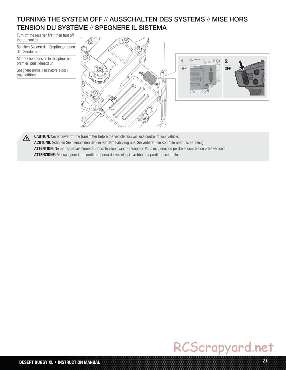 Team Losi - Desert Buggy XL - Manual - Page 21