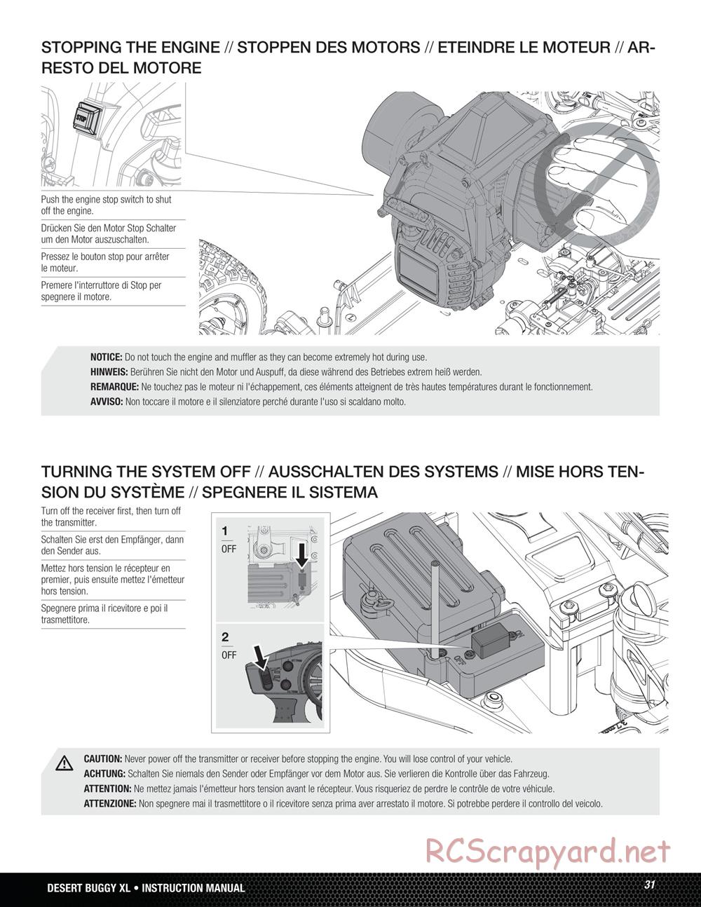 Team Losi - Desert Buggy XL - Manual - Page 31