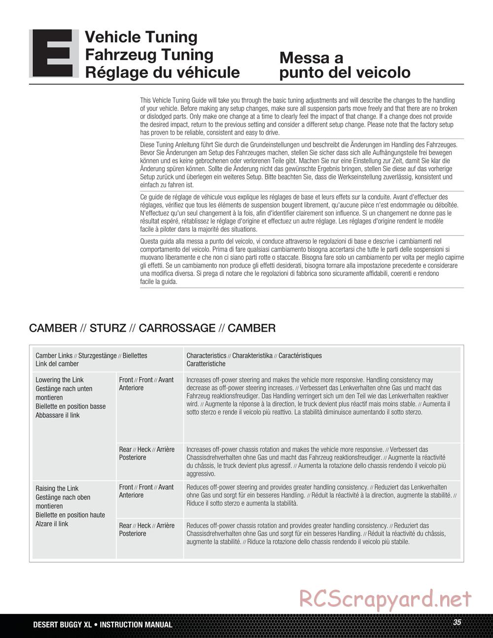 Team Losi - Desert Buggy XL - Manual - Page 35