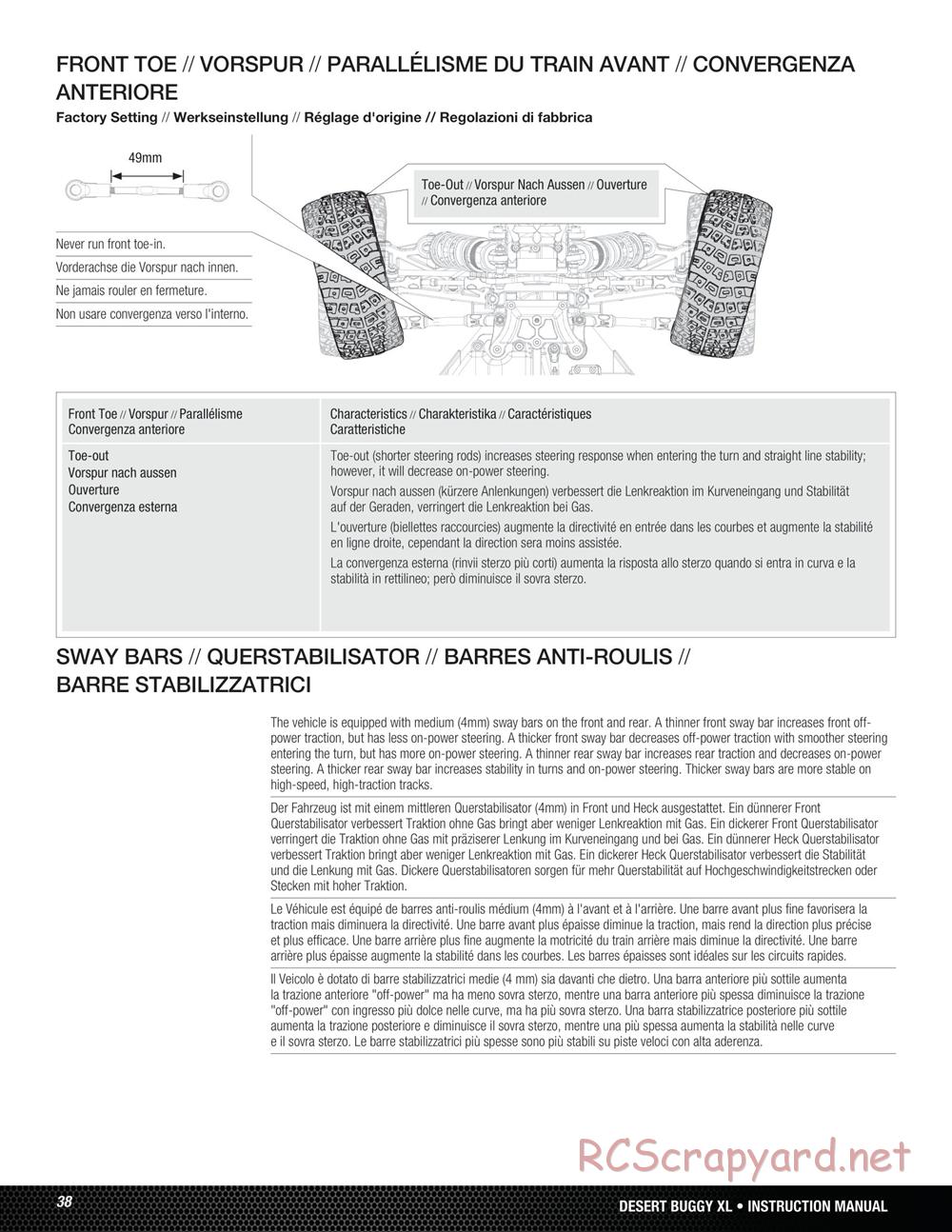 Team Losi - Desert Buggy XL - Manual - Page 38