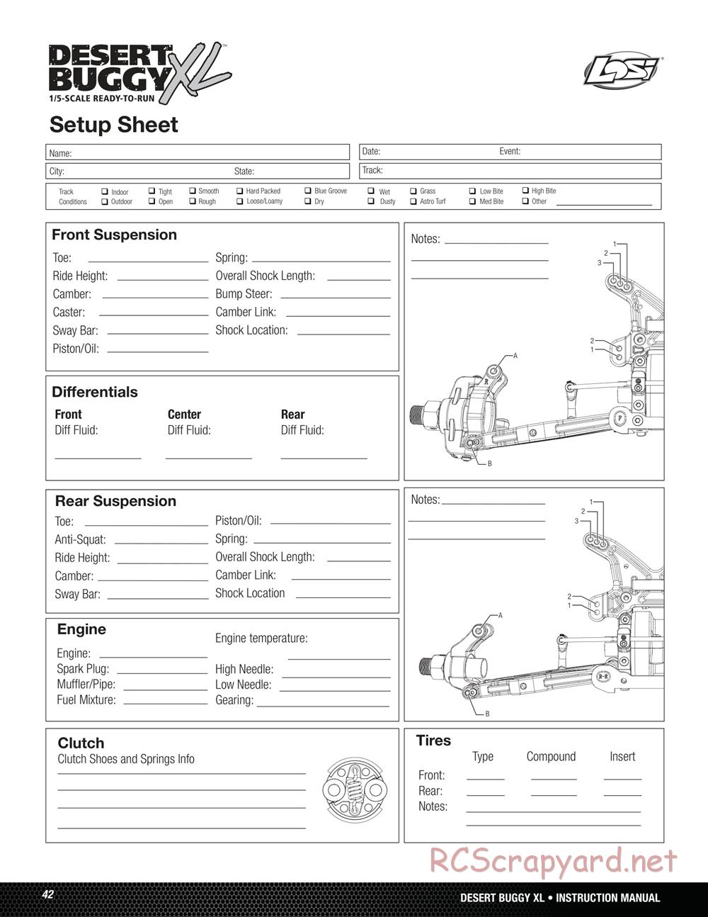 Team Losi - Desert Buggy XL - Manual - Page 42