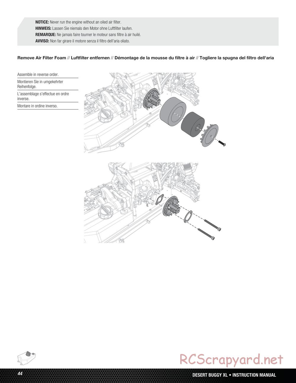 Team Losi - Desert Buggy XL - Manual - Page 44