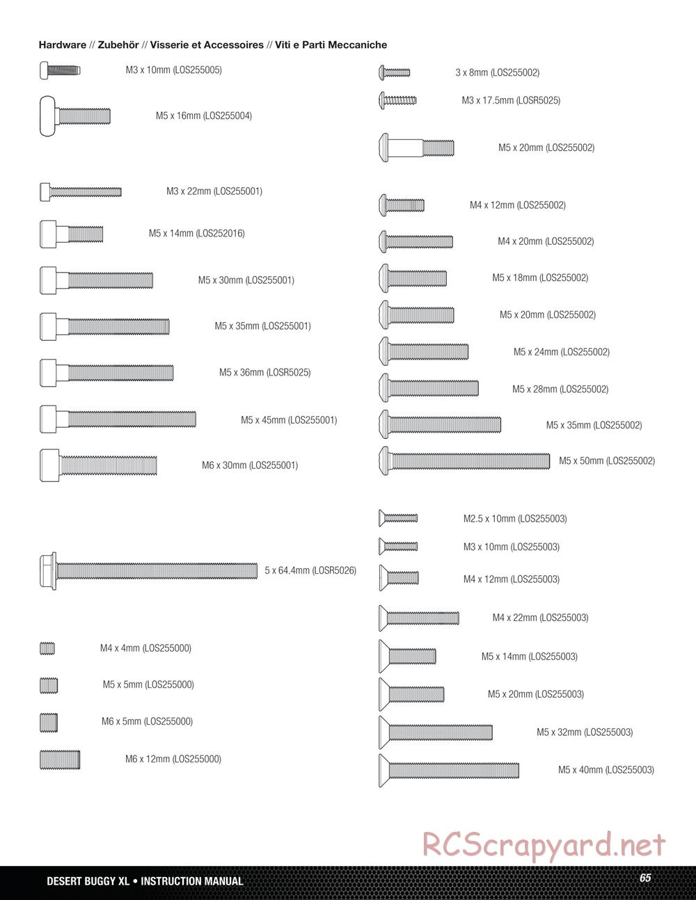 Team Losi - Desert Buggy XL - Manual - Page 65