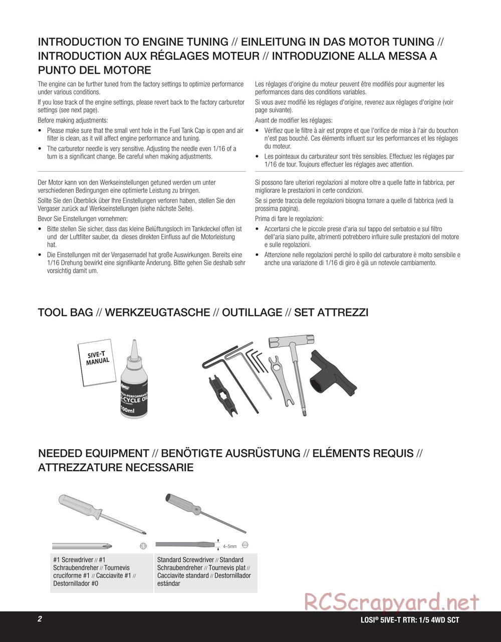 Team Losi - 5ive-T SCT - Manual - Page 2