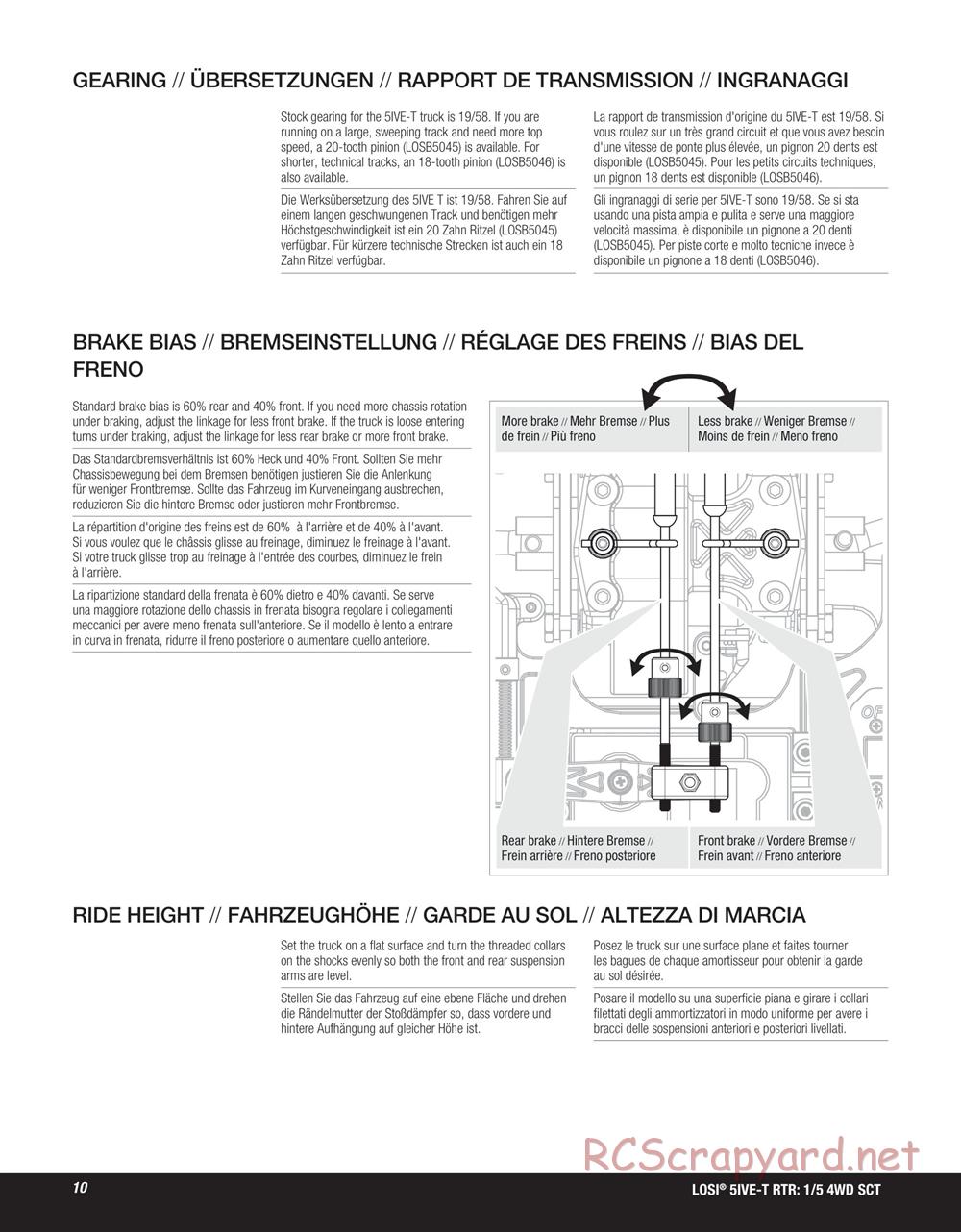 Team Losi - 5ive-T SCT - Manual - Page 10