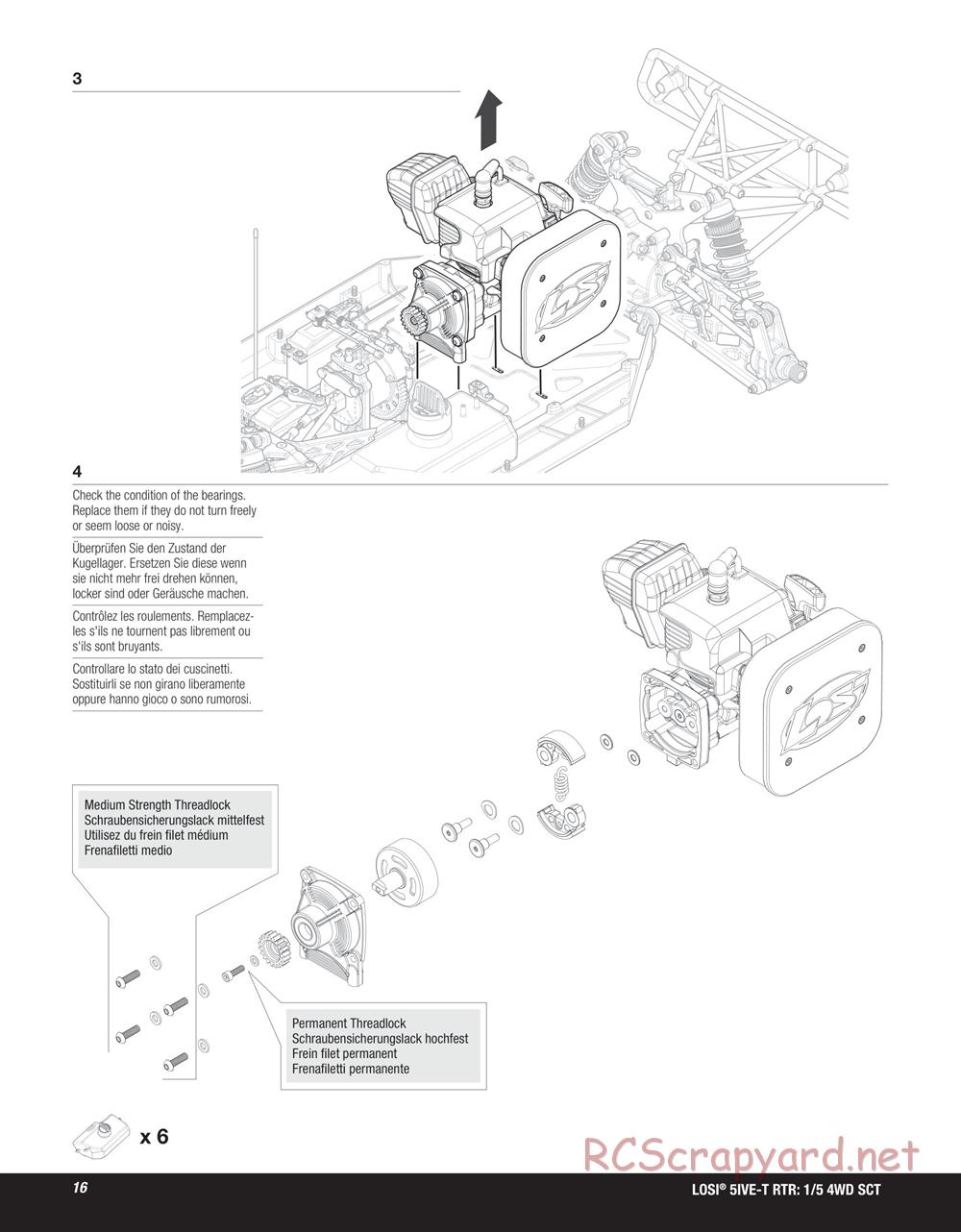 Team Losi - 5ive-T SCT - Manual - Page 16