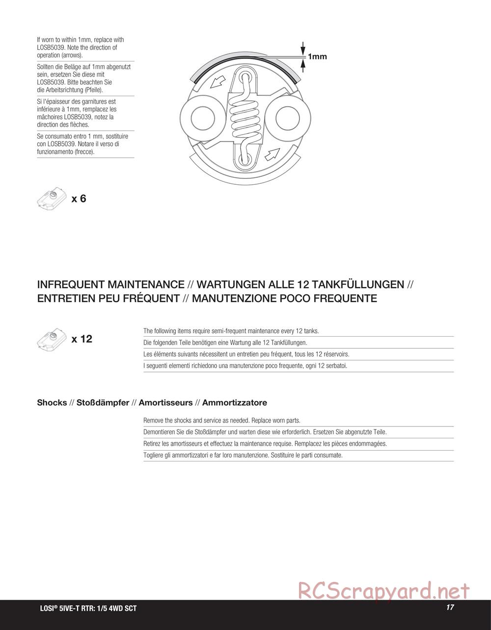 Team Losi - 5ive-T SCT - Manual - Page 17