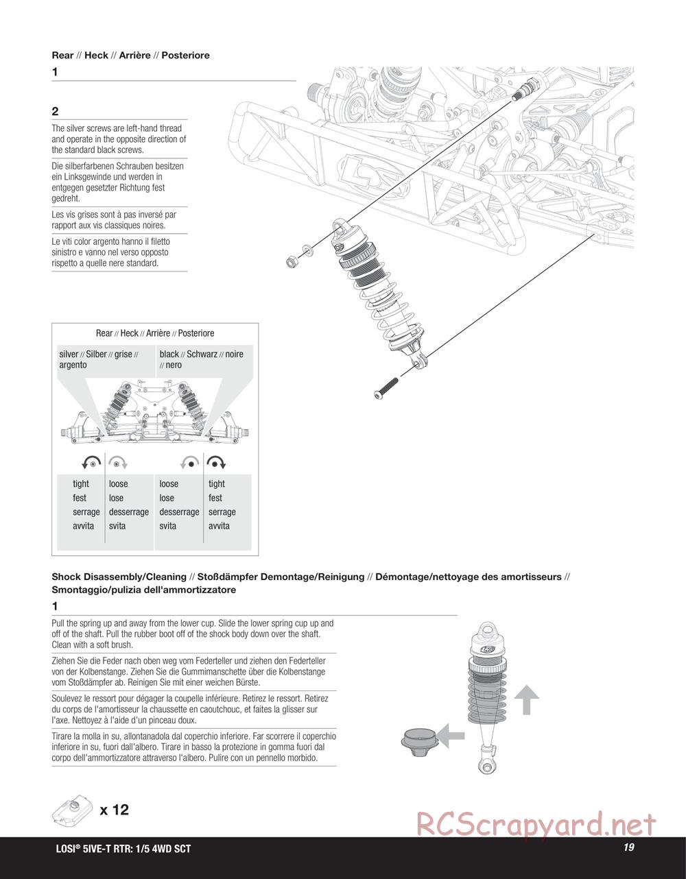 Team Losi - 5ive-T SCT - Manual - Page 19