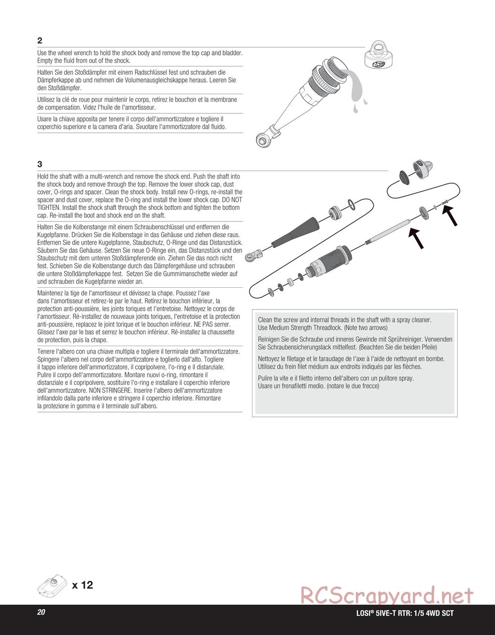 Team Losi - 5ive-T SCT - Manual - Page 20