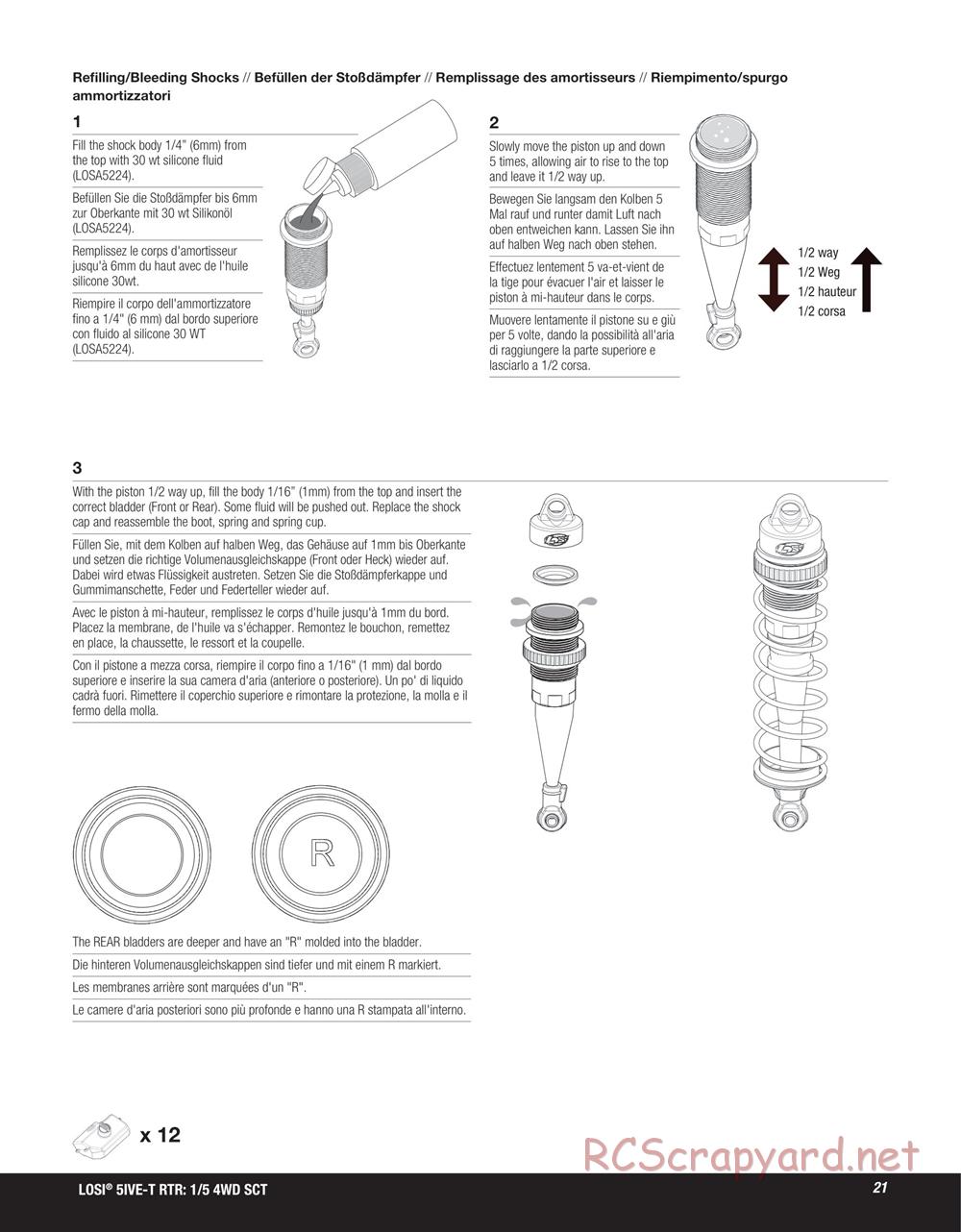 Team Losi - 5ive-T SCT - Manual - Page 21