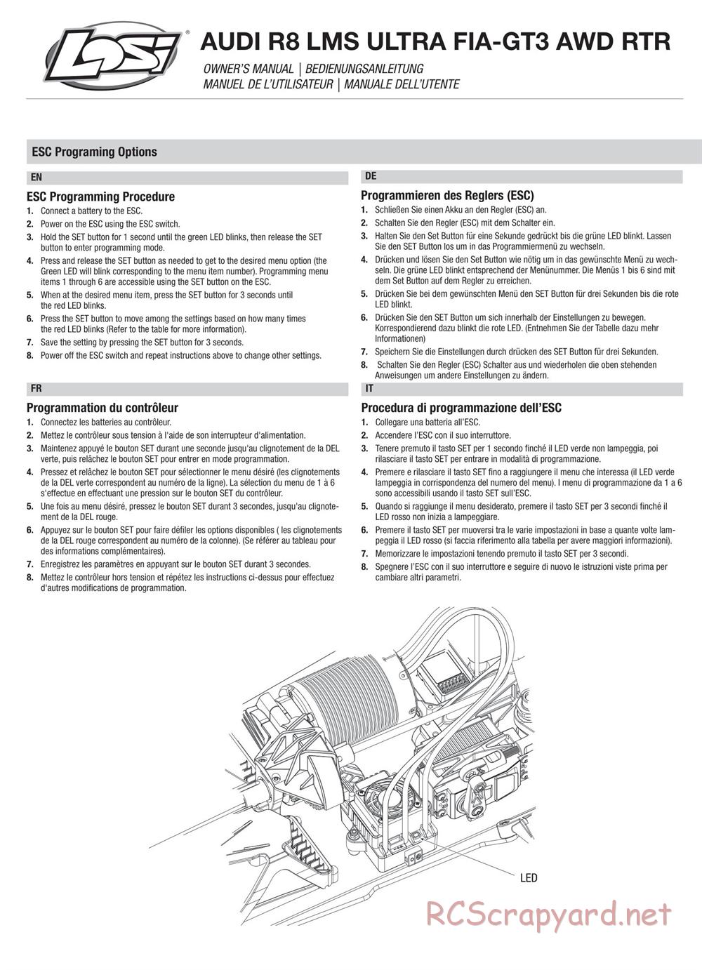 Team Losi - Audi R8 LMS Ultra FIA-GT3 - Manual - Page 13