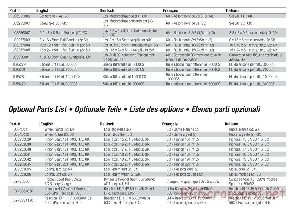 Team Losi - Audi R8 LMS Ultra FIA-GT3 - Manual - Page 16