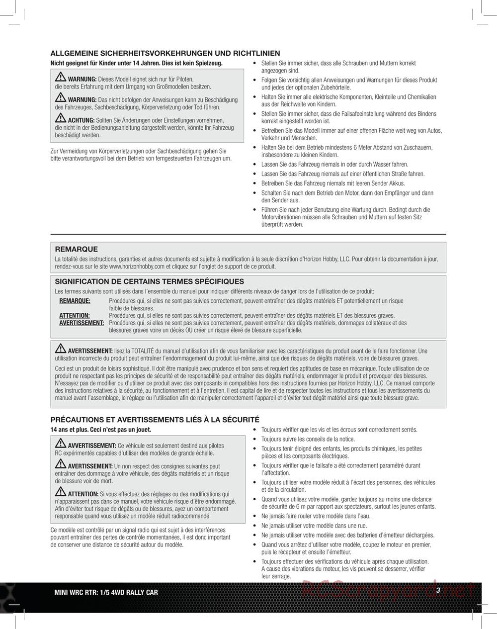 Team Losi - 5ive Mini WRC - Manual - Page 3