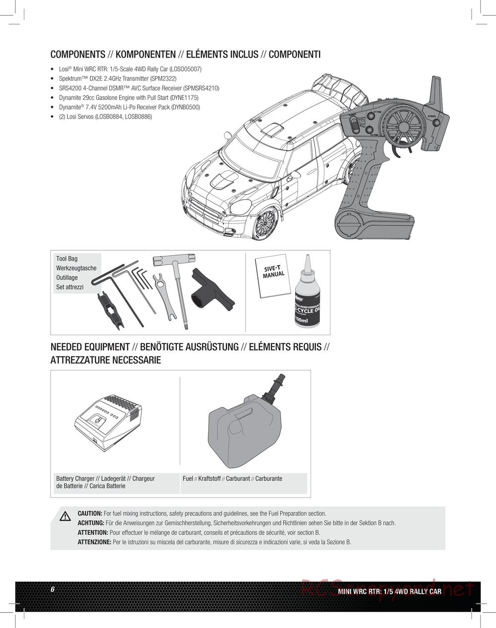 Team Losi - 5ive Mini WRC - Manual - Page 6