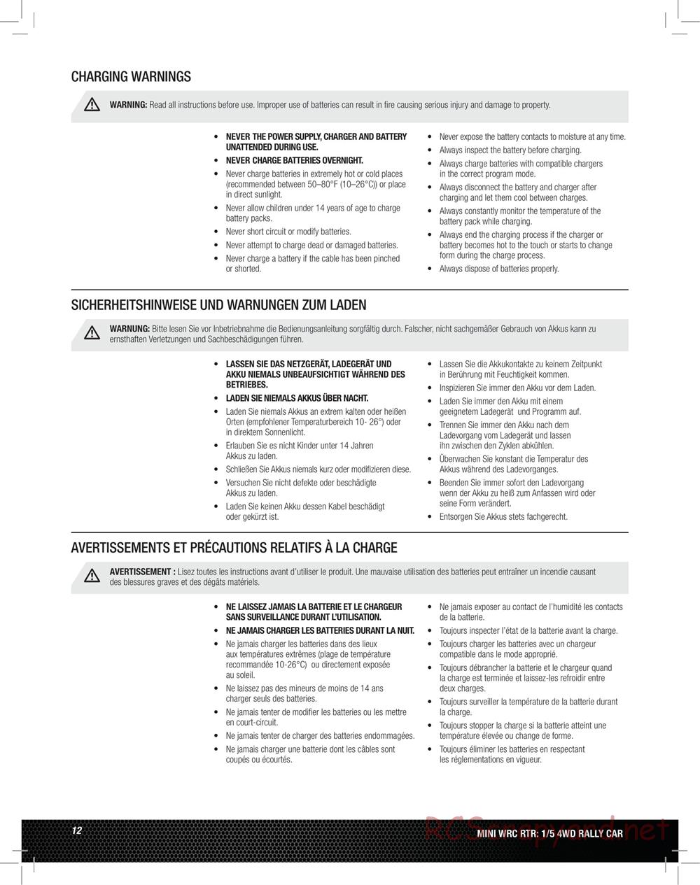 Team Losi - 5ive Mini WRC - Manual - Page 12