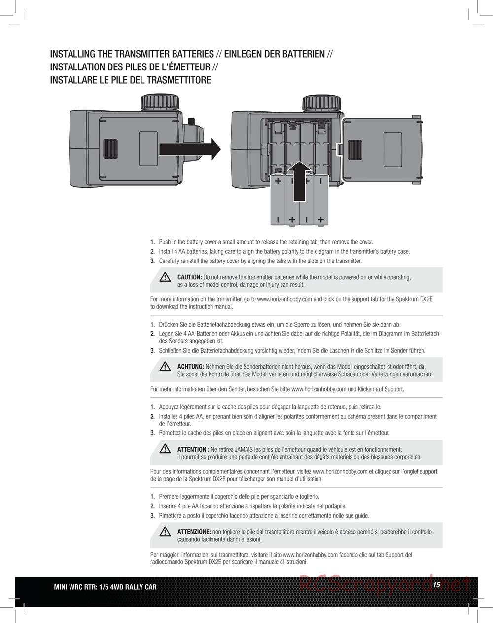 Team Losi - 5ive Mini WRC - Manual - Page 15