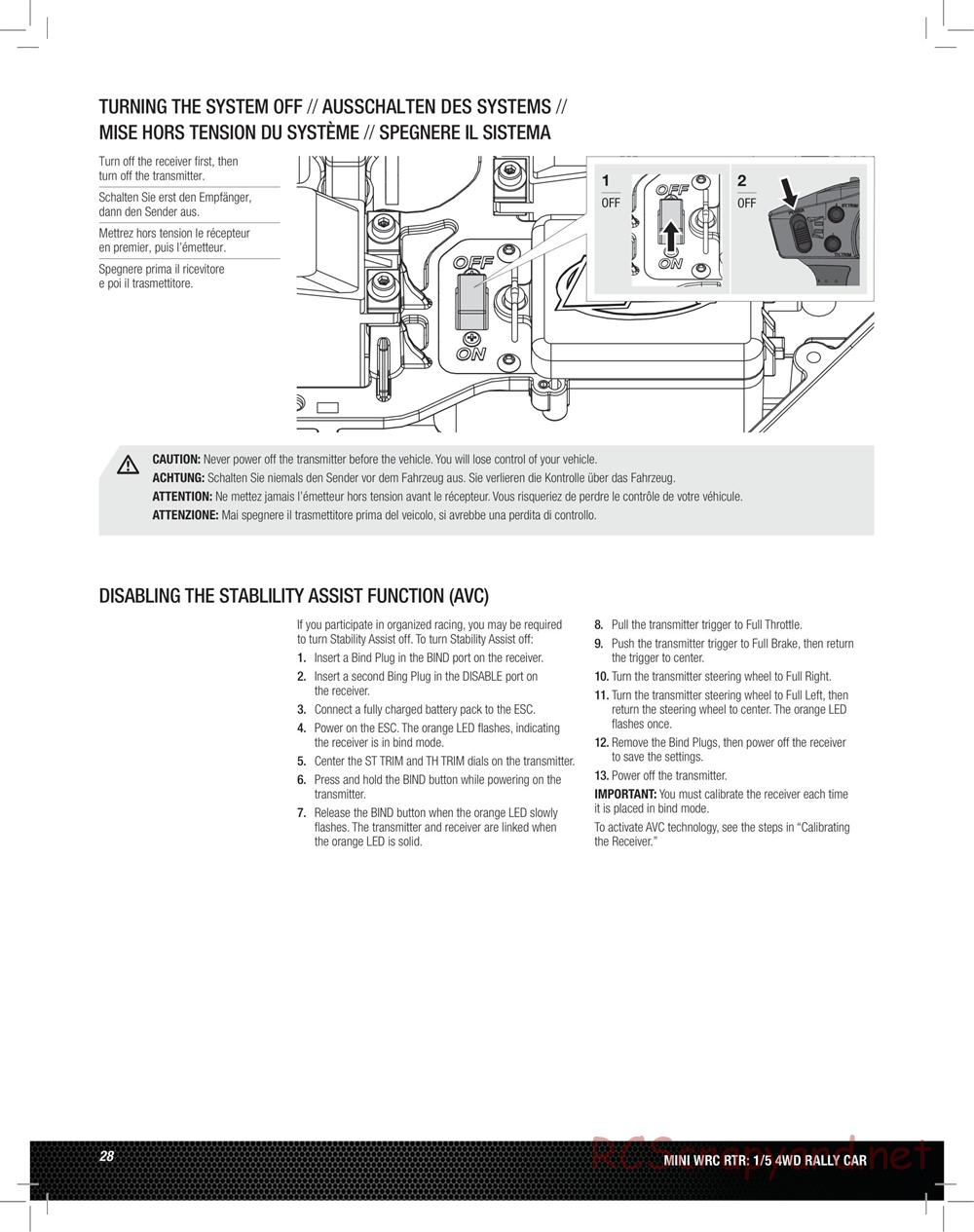 Team Losi - 5ive Mini WRC - Manual - Page 28
