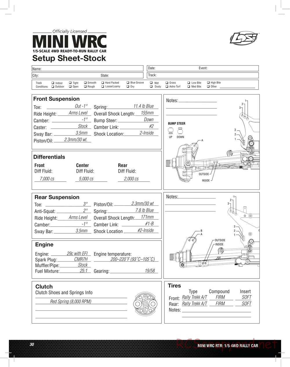 Team Losi - 5ive Mini WRC - Manual - Page 30