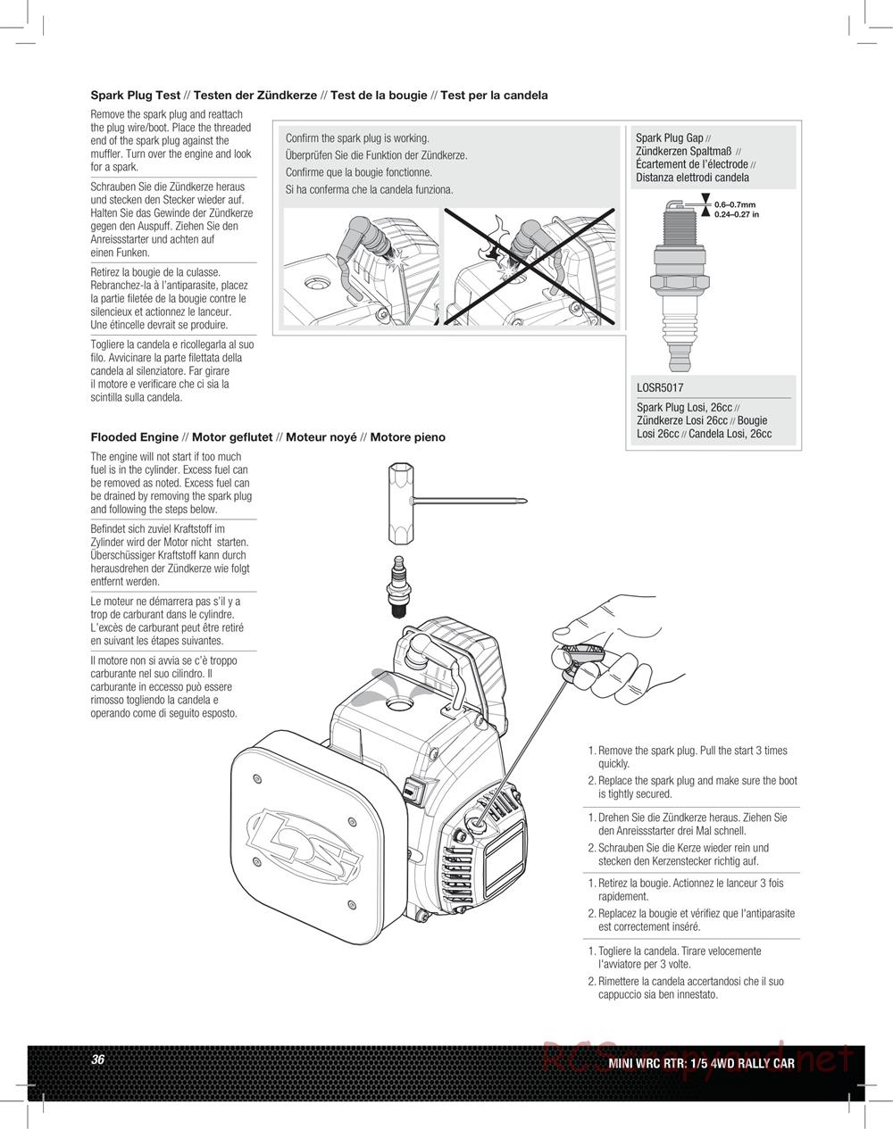 Team Losi - 5ive Mini WRC - Manual - Page 36