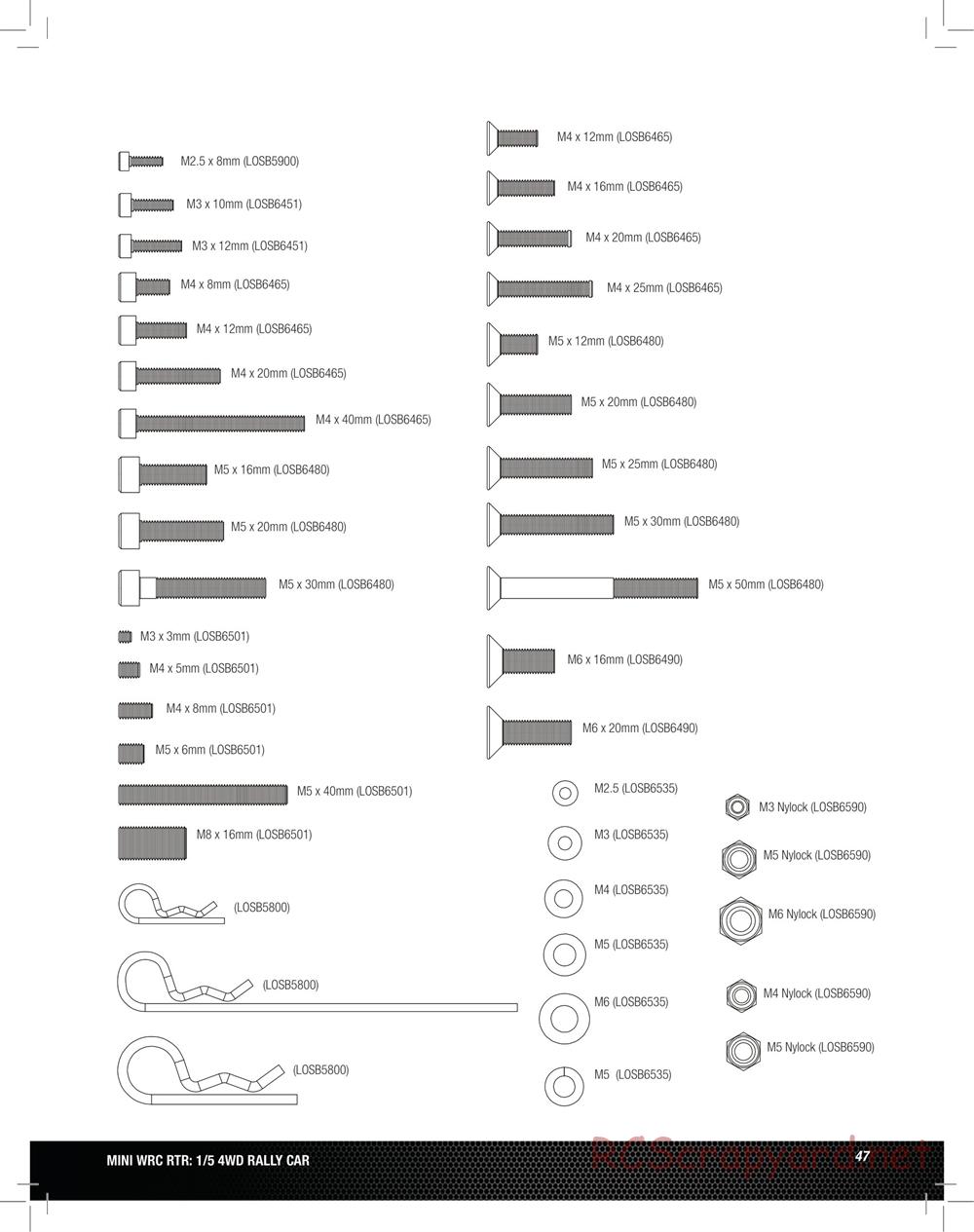 Team Losi - 5ive Mini WRC - Manual - Page 47