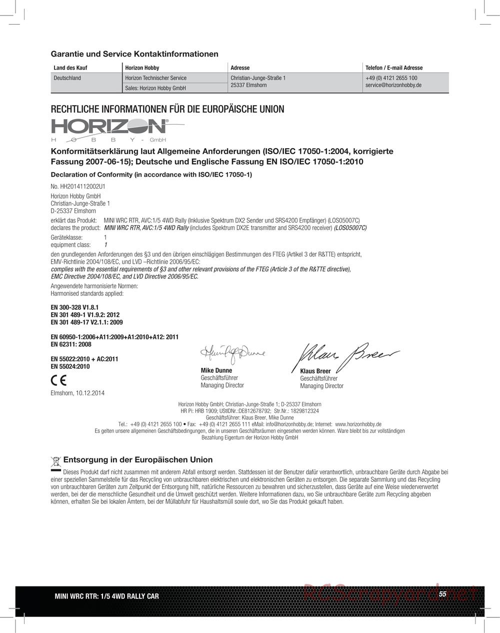 Team Losi - 5ive Mini WRC - Manual - Page 55