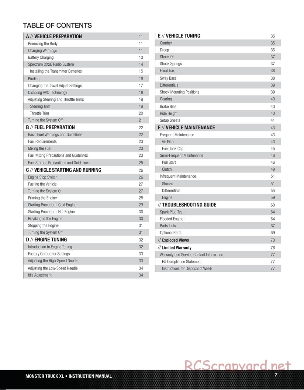 Team Losi - Monster Truck XL - Manual - Page 7