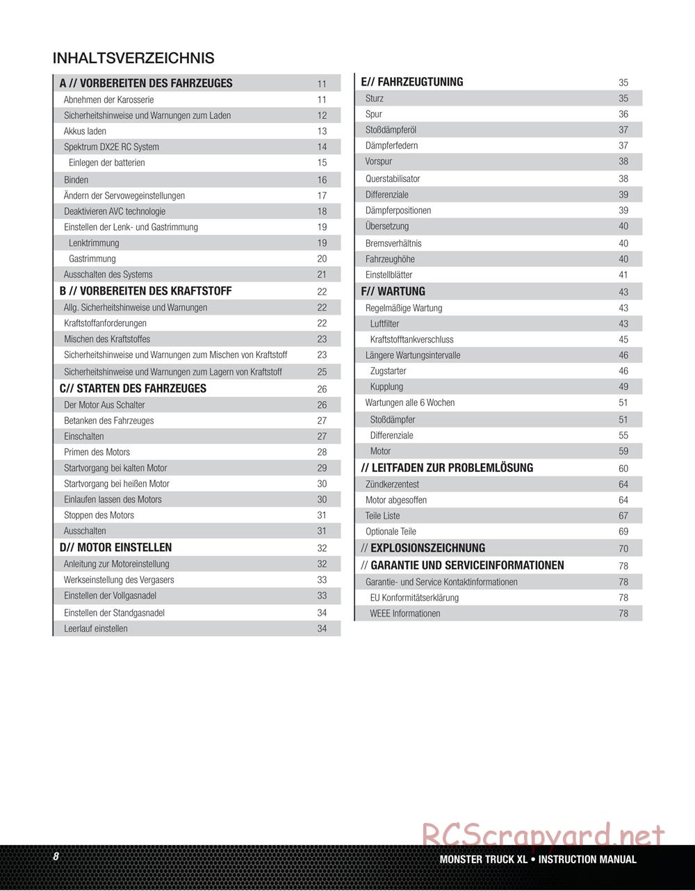 Team Losi - Monster Truck XL - Manual - Page 8