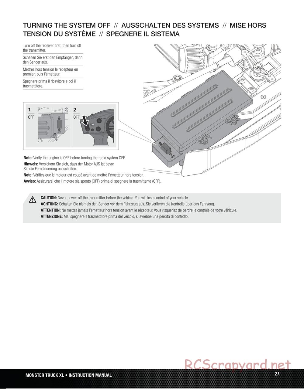 Team Losi - Monster Truck XL - Manual - Page 21