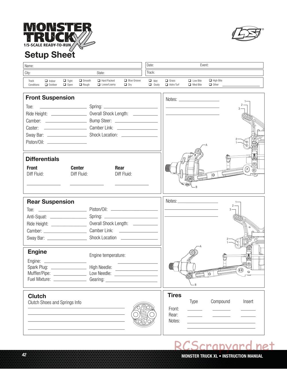 Team Losi - Monster Truck XL - Manual - Page 42