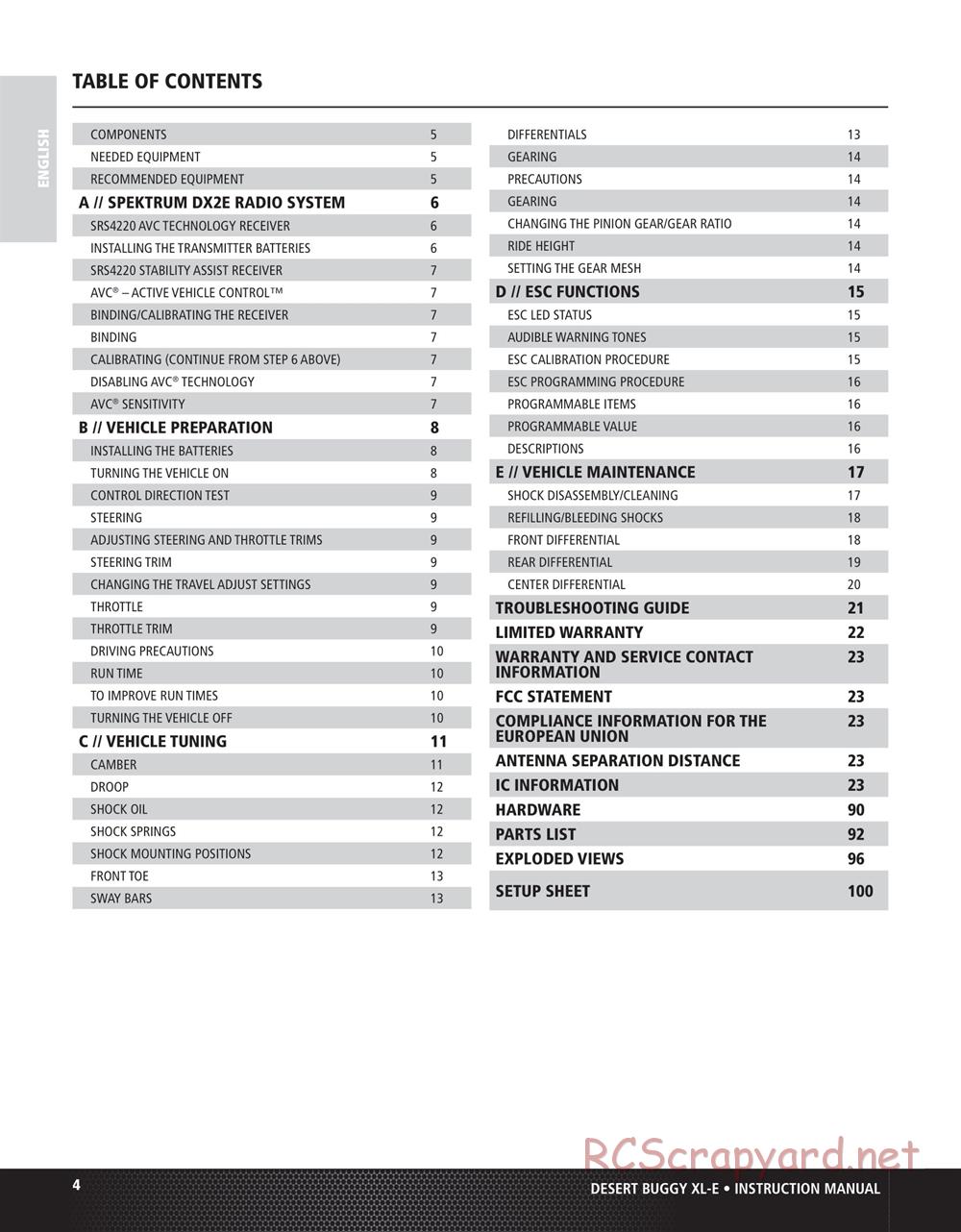 Team Losi - Desert Buggy XL-E - Manual - Page 4