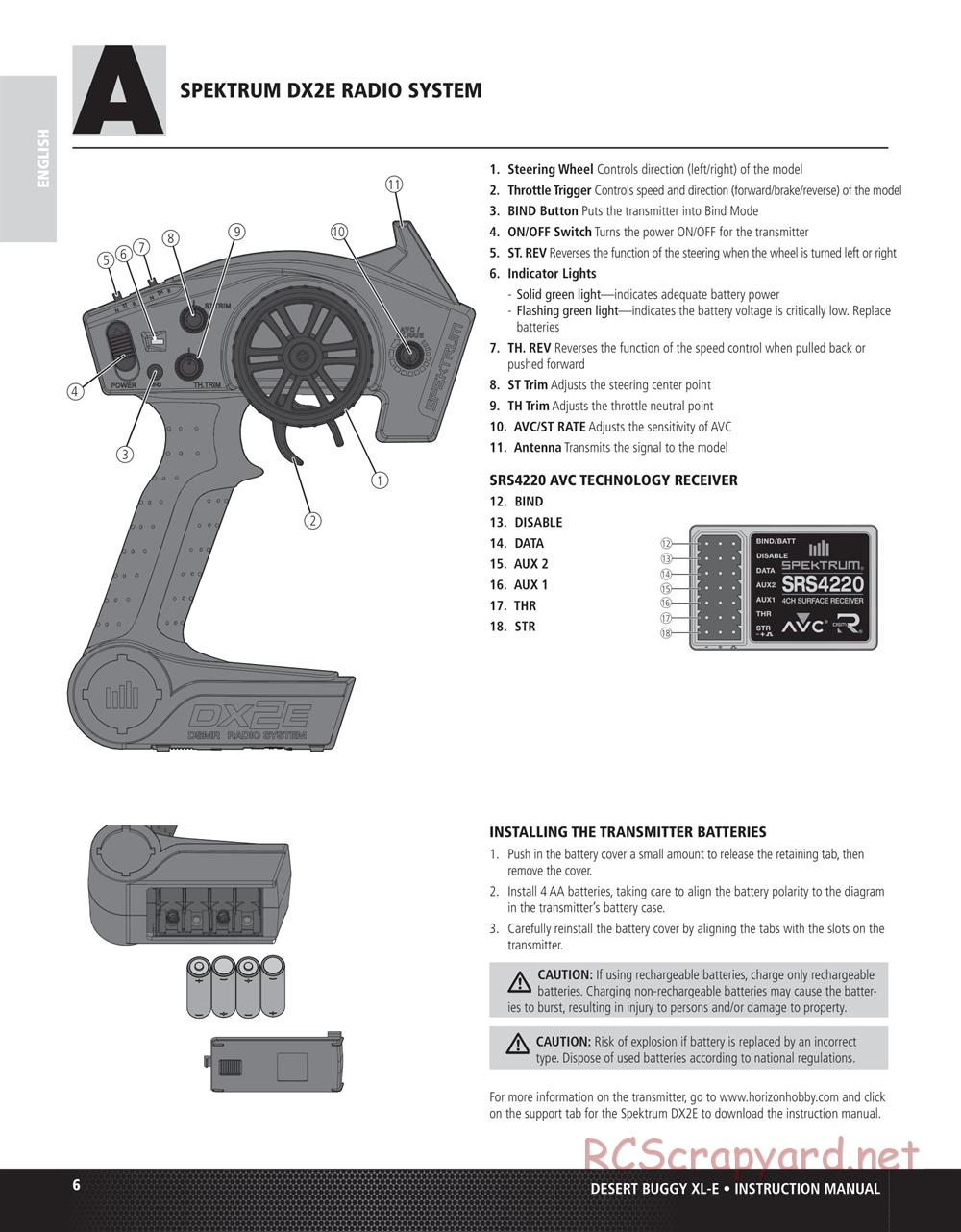 Team Losi - Desert Buggy XL-E - Manual - Page 6