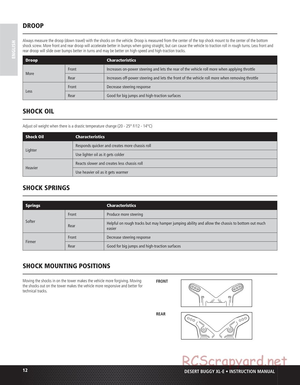 Team Losi - Desert Buggy XL-E - Manual - Page 12