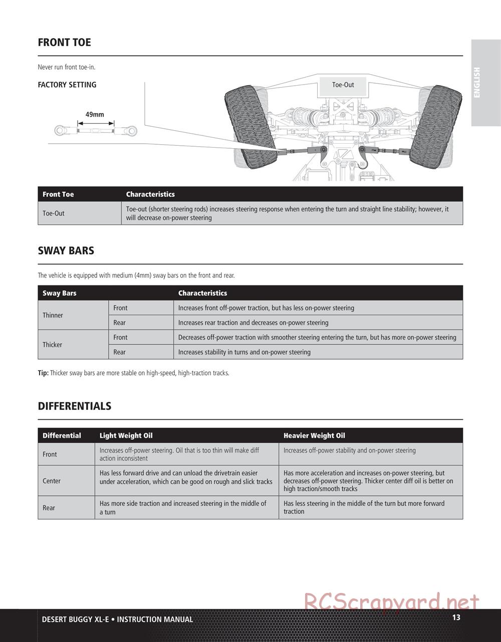 Team Losi - Desert Buggy XL-E - Manual - Page 13