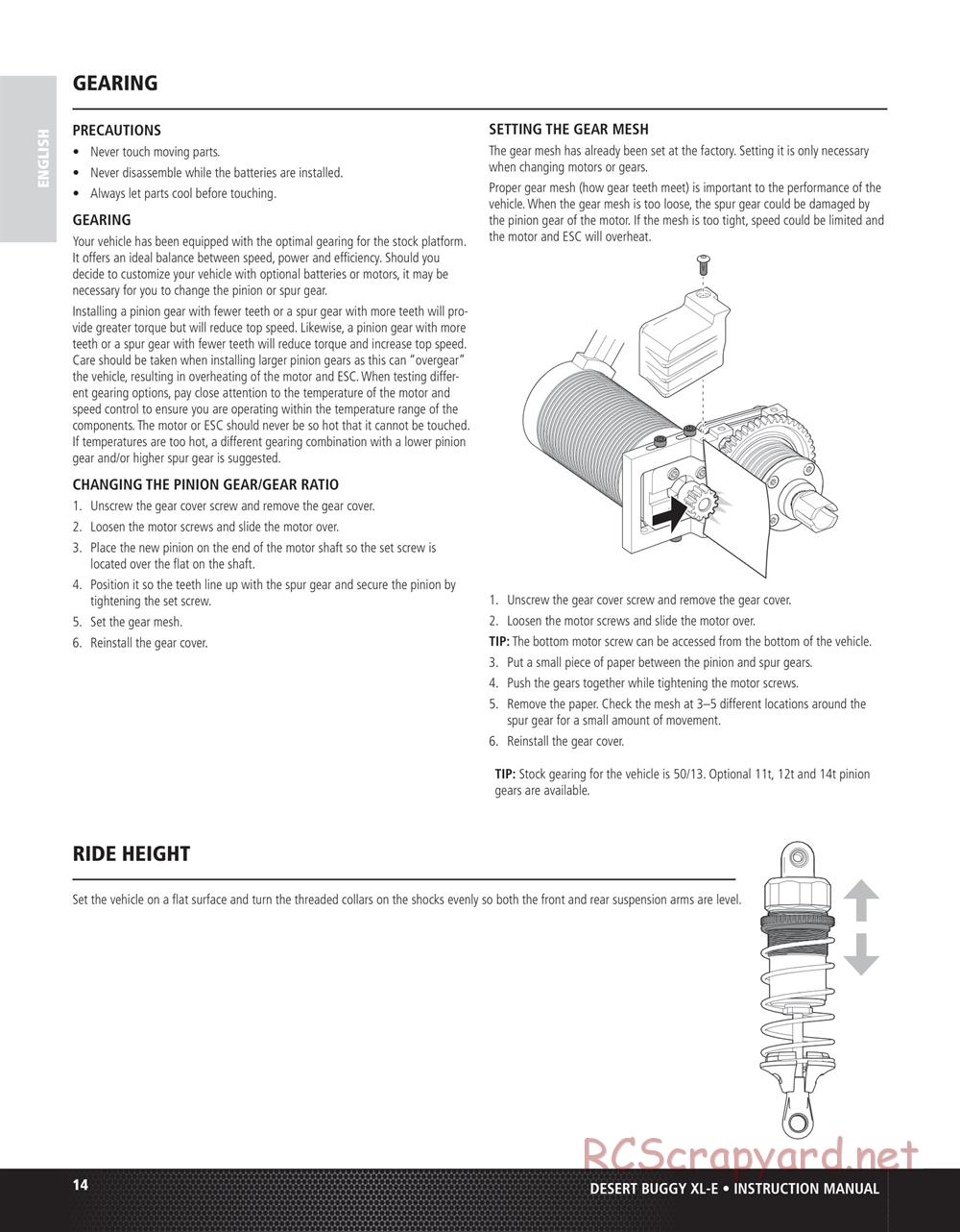 Team Losi - Desert Buggy XL-E - Manual - Page 14