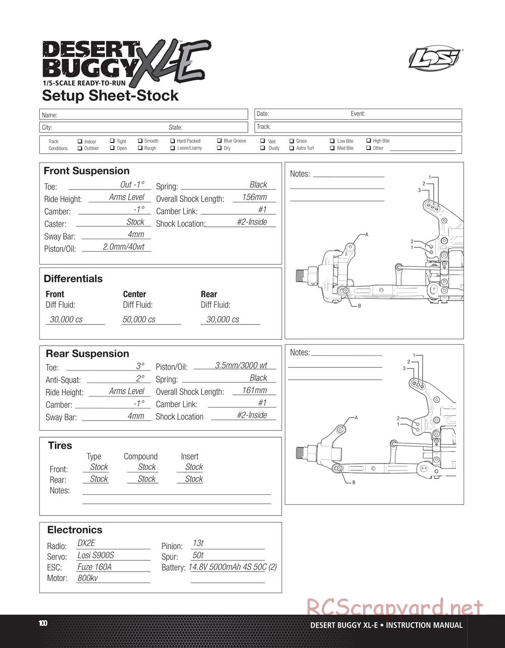 Team Losi - Desert Buggy XL-E - Manual - Page 34