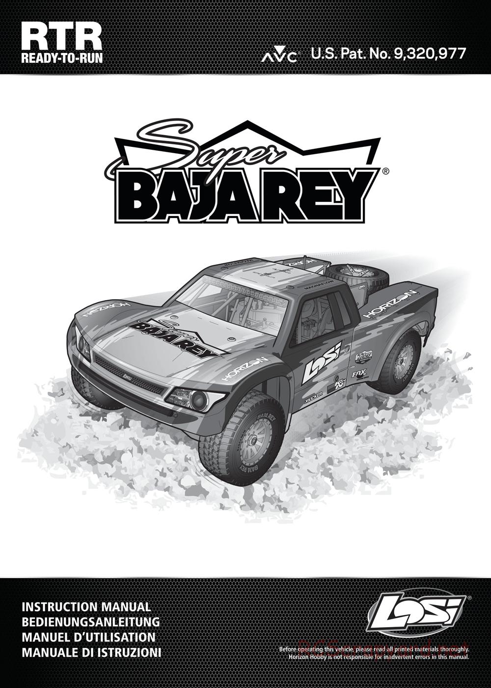 Team Losi - Super Baja Rey - Manual - Page 1
