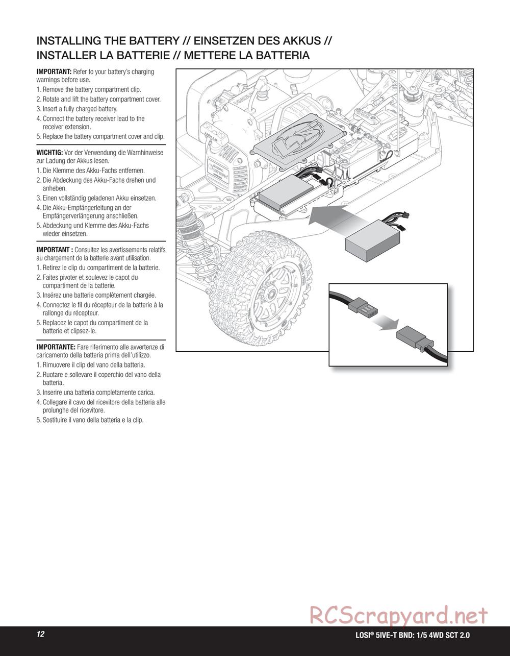 Team Losi - 5ive-T 2.0 SCT - Manual - Page 12