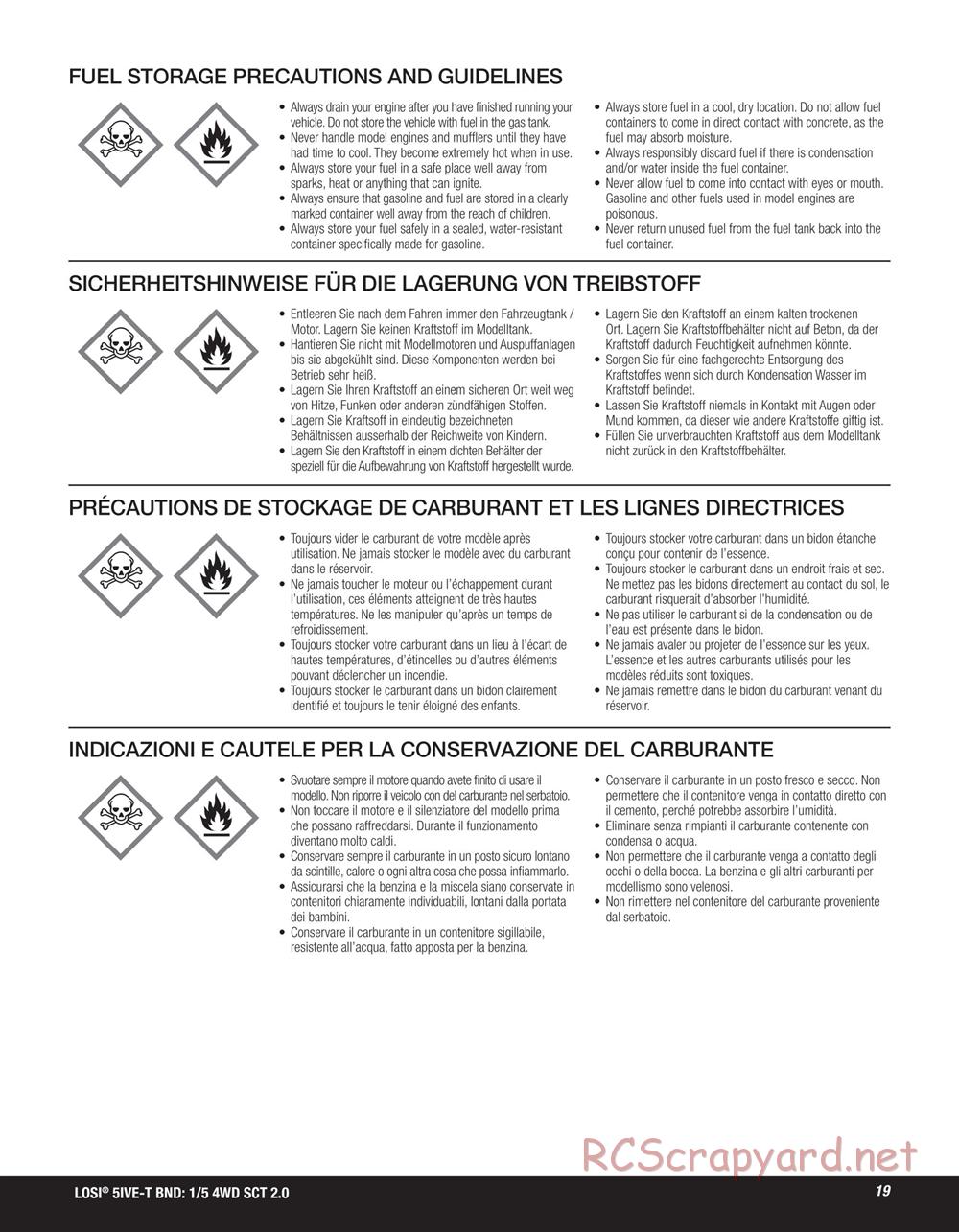 Team Losi - 5ive-T 2.0 SCT - Manual - Page 19