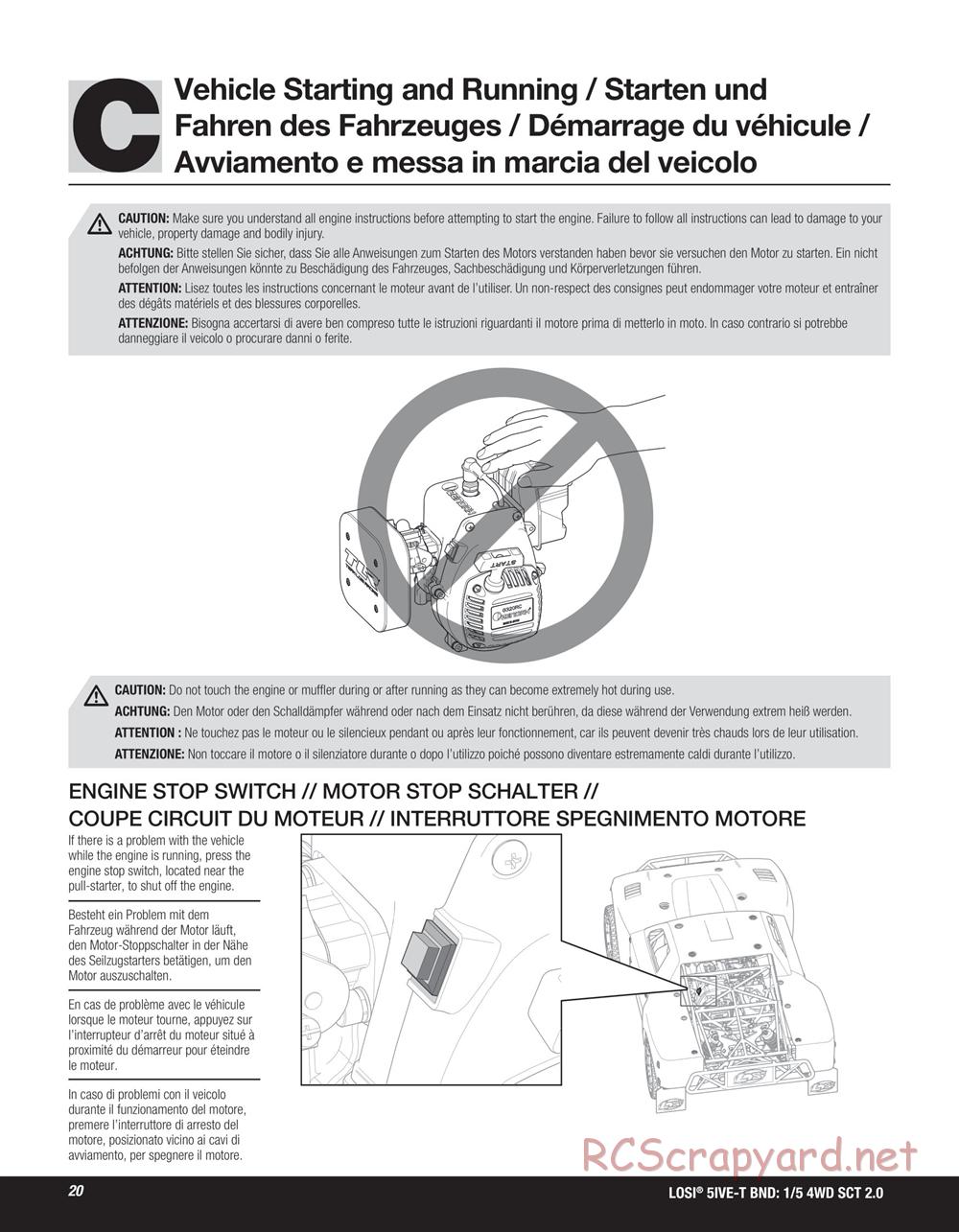 Team Losi - 5ive-T 2.0 SCT - Manual - Page 20