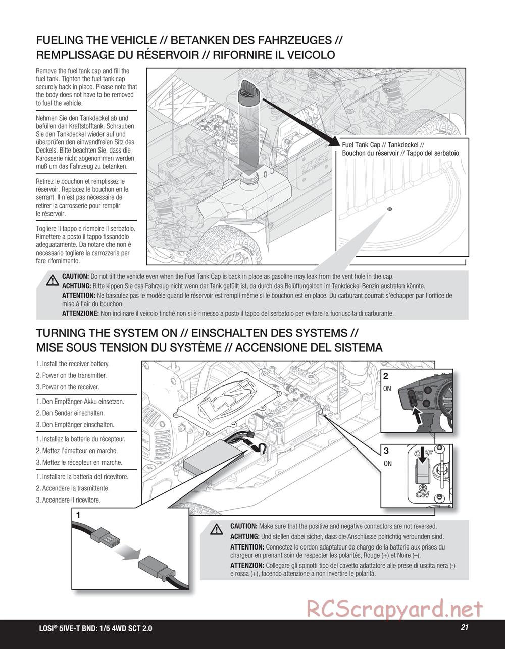 Team Losi - 5ive-T 2.0 SCT - Manual - Page 21