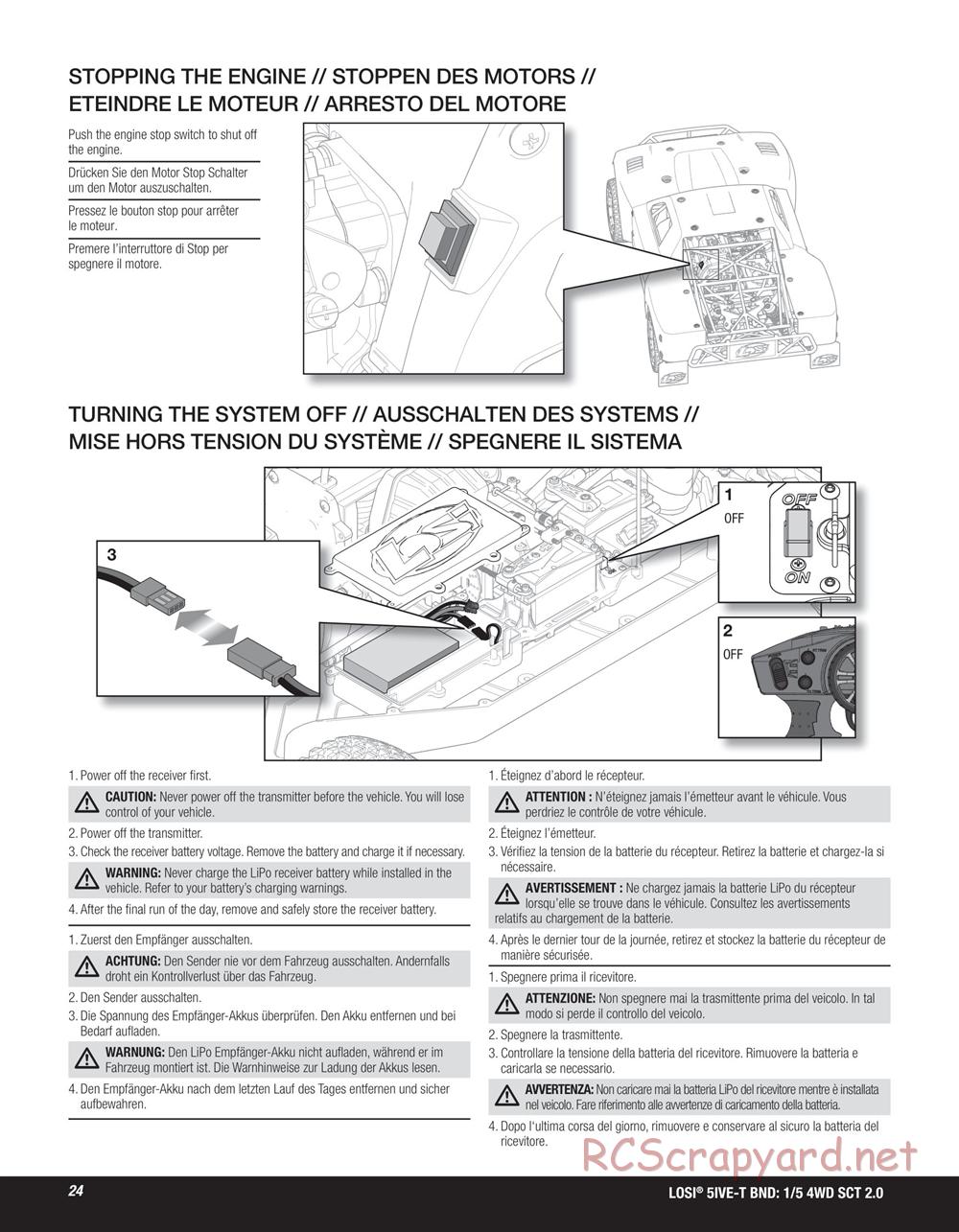 Team Losi - 5ive-T 2.0 SCT - Manual - Page 24