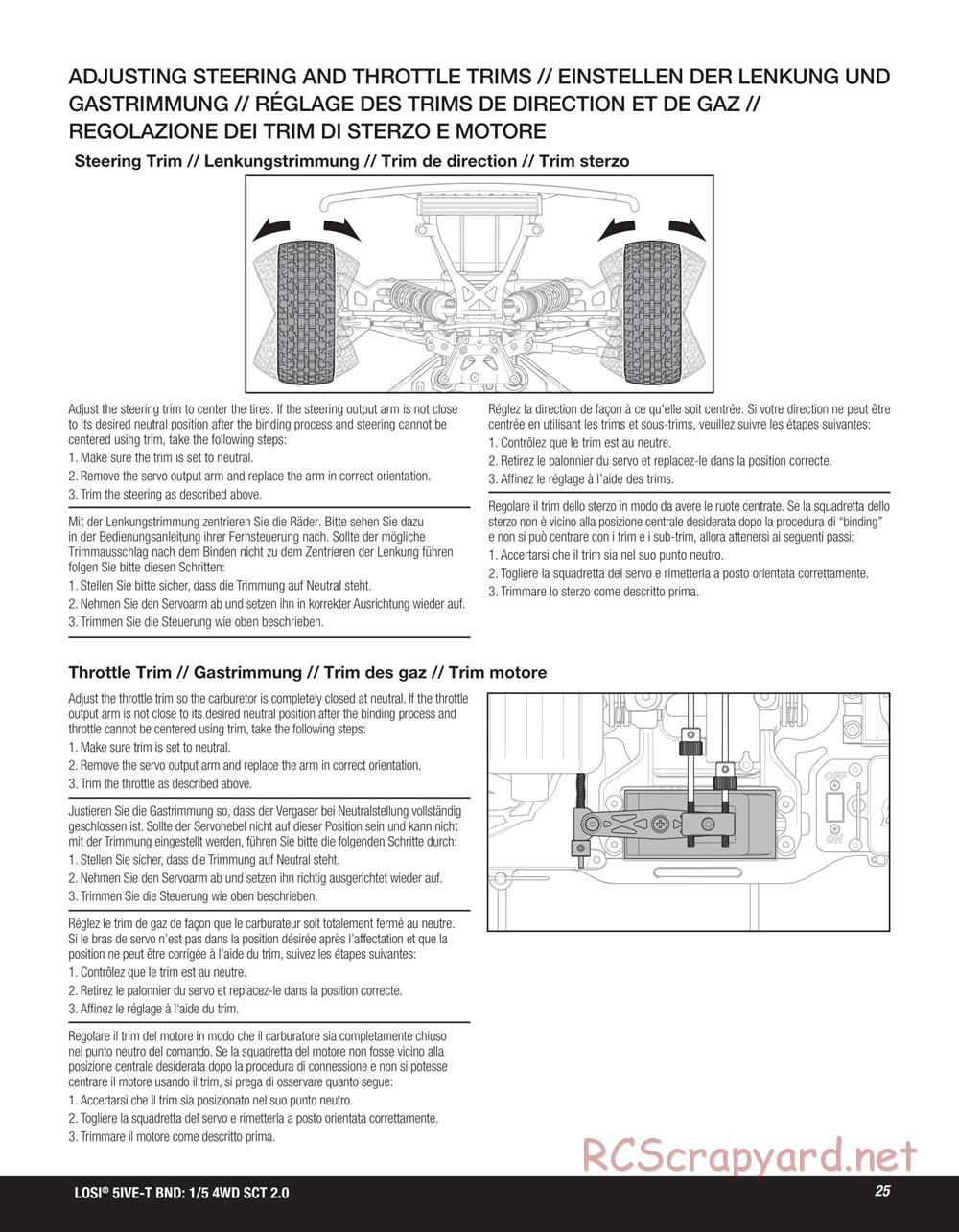 Team Losi - 5ive-T 2.0 SCT - Manual - Page 25