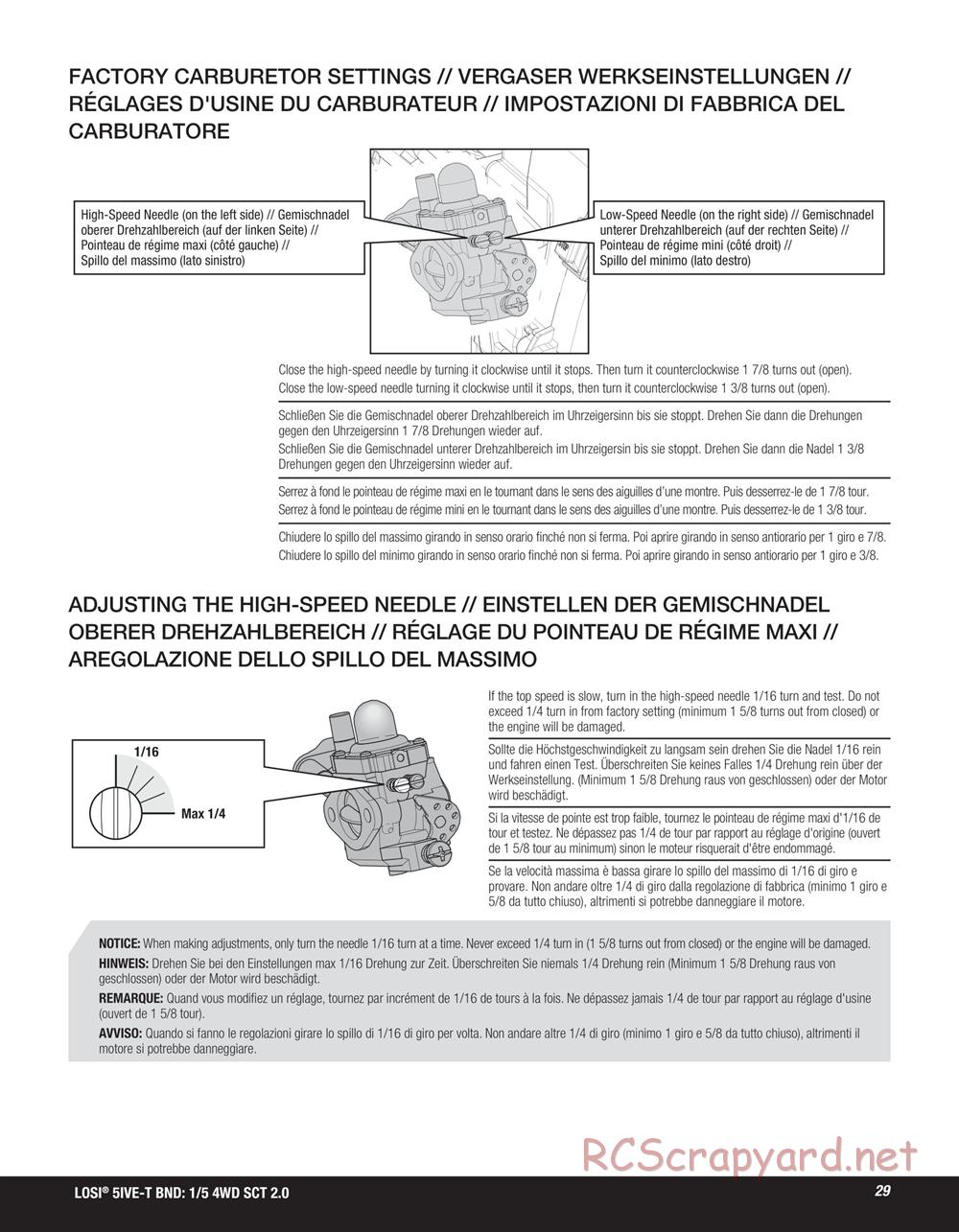 Team Losi - 5ive-T 2.0 SCT - Manual - Page 29