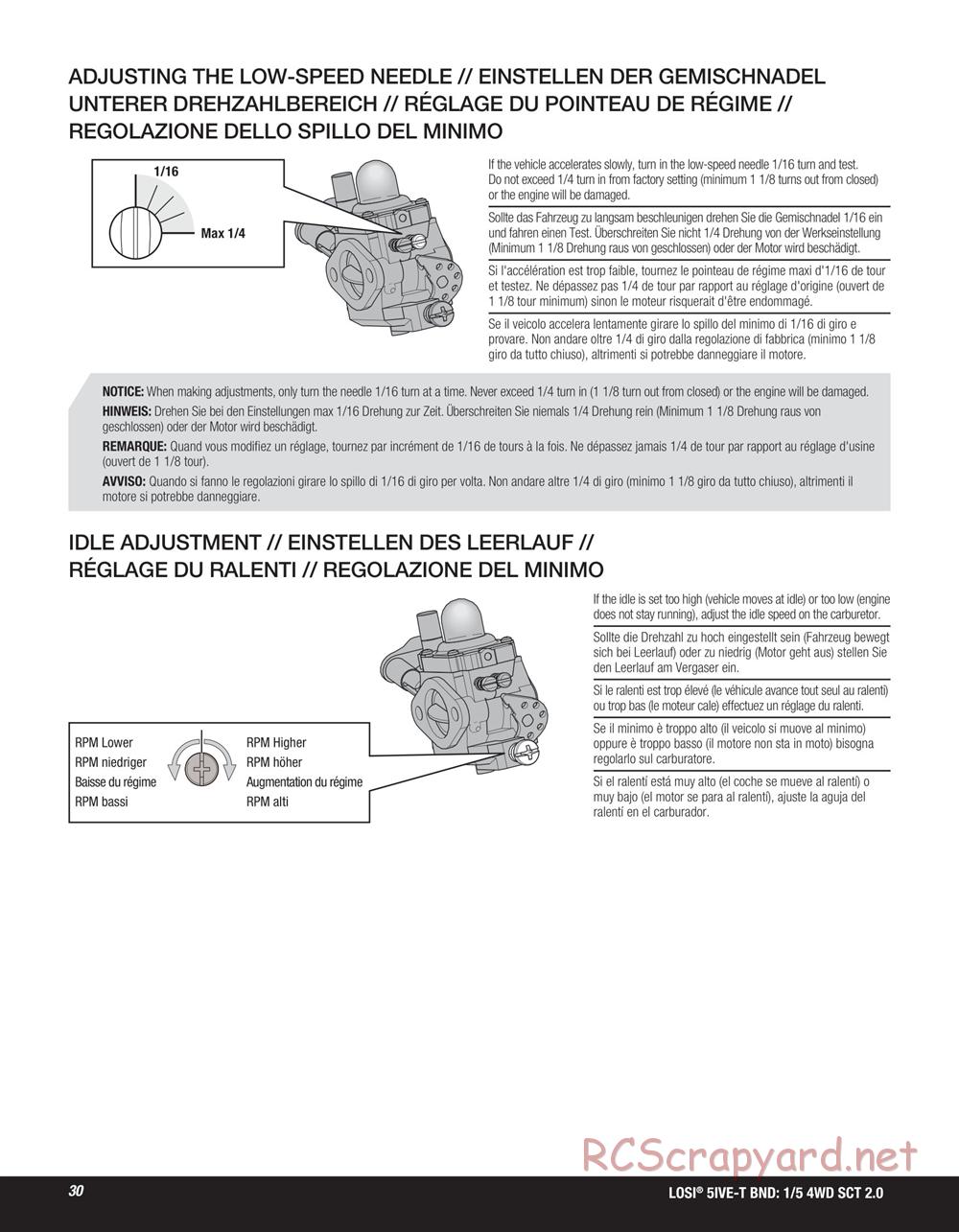 Team Losi - 5ive-T 2.0 SCT - Manual - Page 30